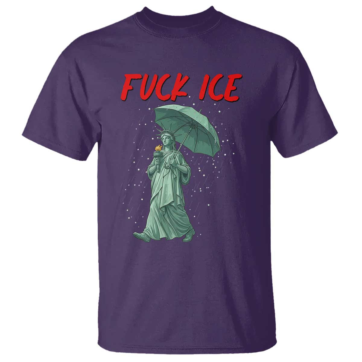 Statue of Liberty Crying Anti ICE Protest Meme T Shirt TS14 Purple Print Your Wear