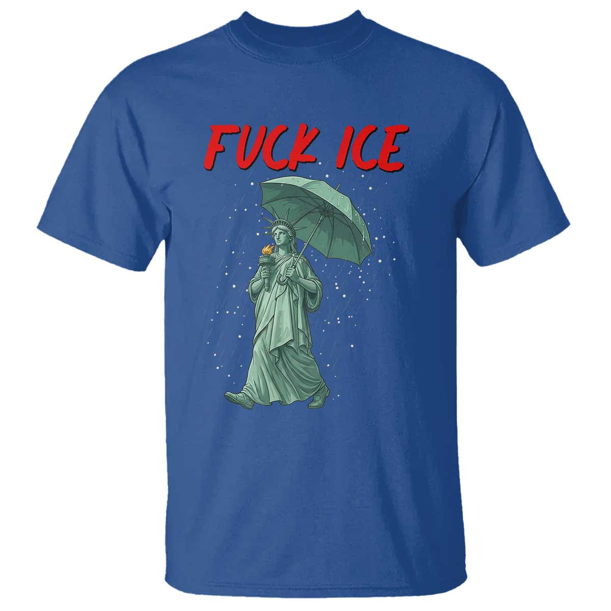 Statue of Liberty Crying Anti ICE Protest Meme T Shirt TS14 Royal Blue Print Your Wear