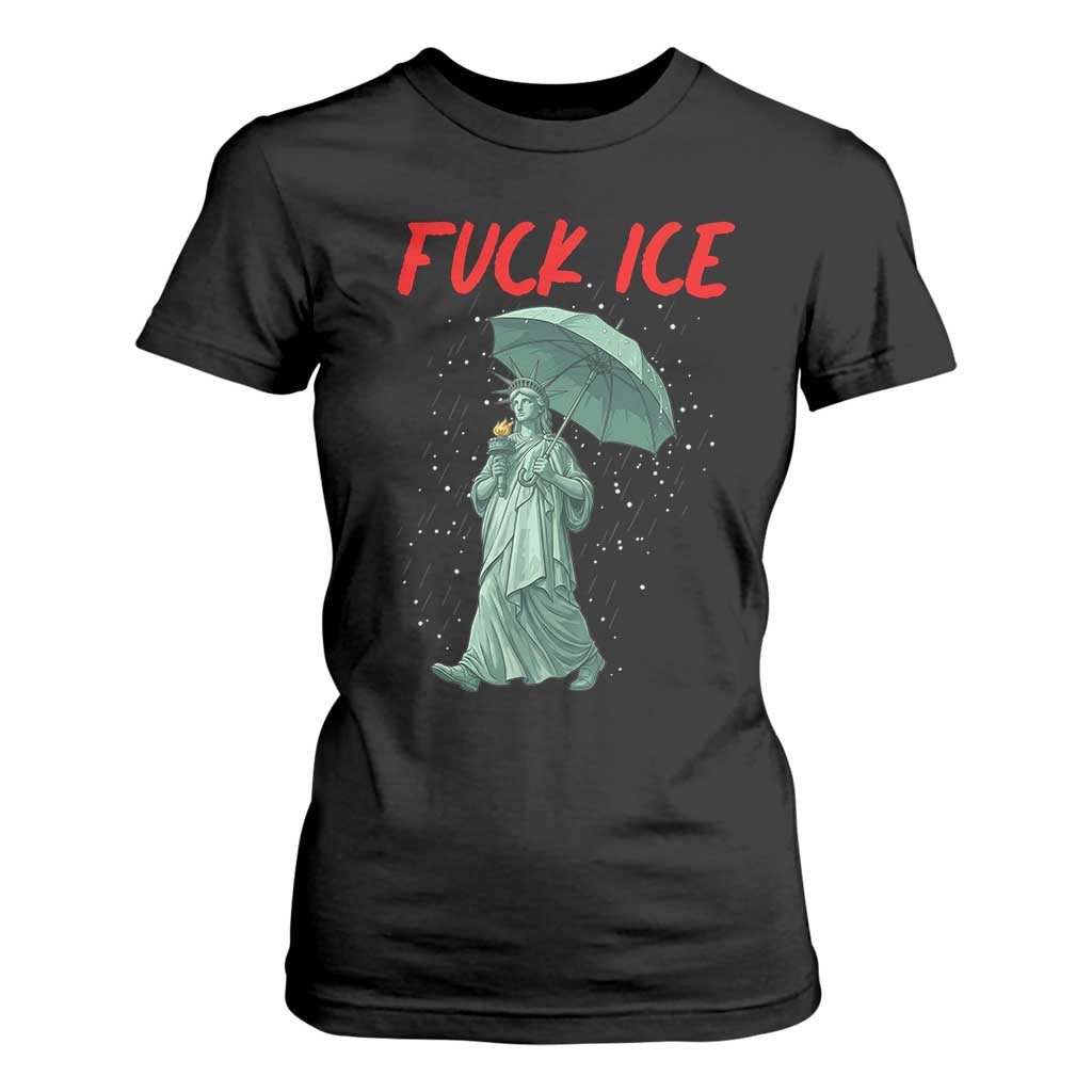 Statue of Liberty Crying Anti ICE Protest Meme T Shirt For Women TS14 Black Print Your Wear