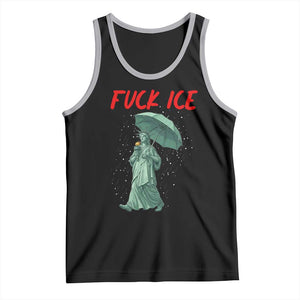 Statue of Liberty Crying Anti ICE Protest Meme Tank Top TS14 Black Athletic Heather Print Your Wear