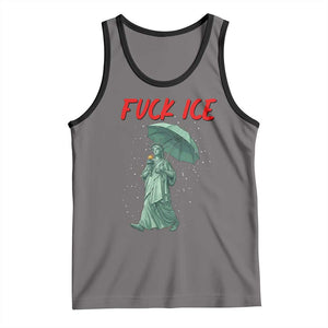 Statue of Liberty Crying Anti ICE Protest Meme Tank Top TS14 Deep Heather Black Print Your Wear