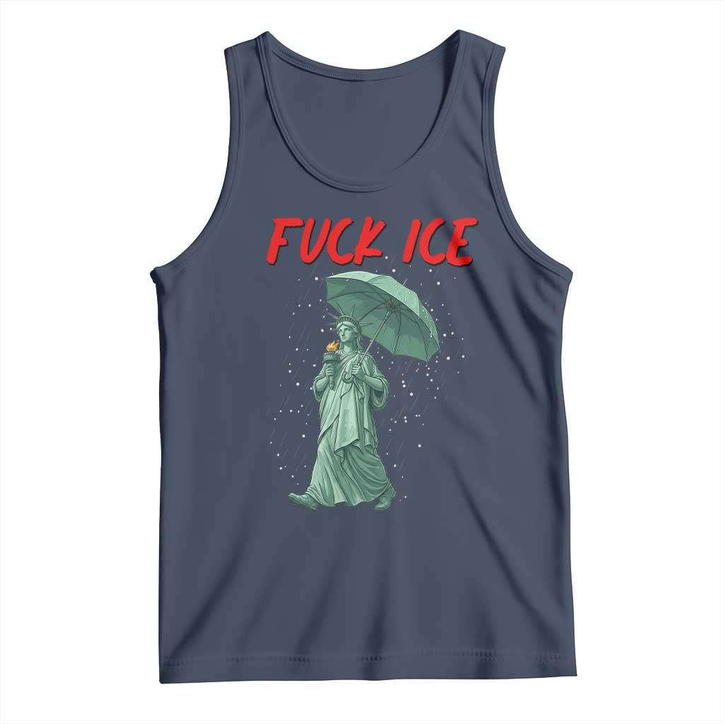 Statue of Liberty Crying Anti ICE Protest Meme Tank Top TS14 Navy Print Your Wear