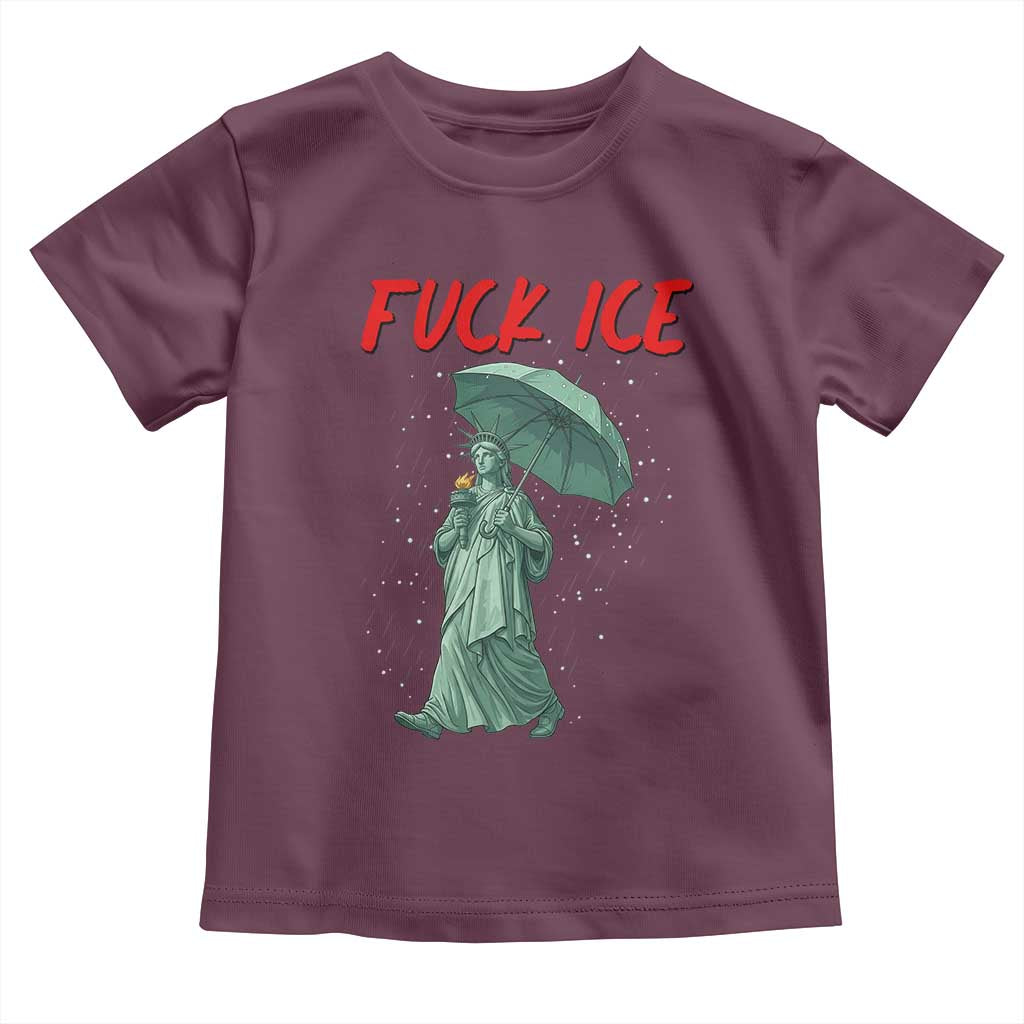 Statue of Liberty Crying Anti ICE Protest Meme Toddler T Shirt TS14 Maroon Print Your Wear