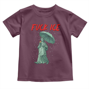 Statue of Liberty Crying Anti ICE Protest Meme Toddler T Shirt TS14 Maroon Print Your Wear