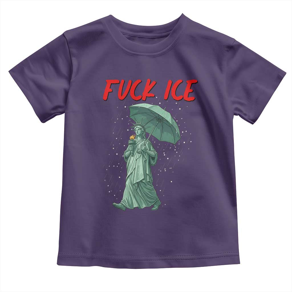 Statue of Liberty Crying Anti ICE Protest Meme Toddler T Shirt TS14 Purple Print Your Wear