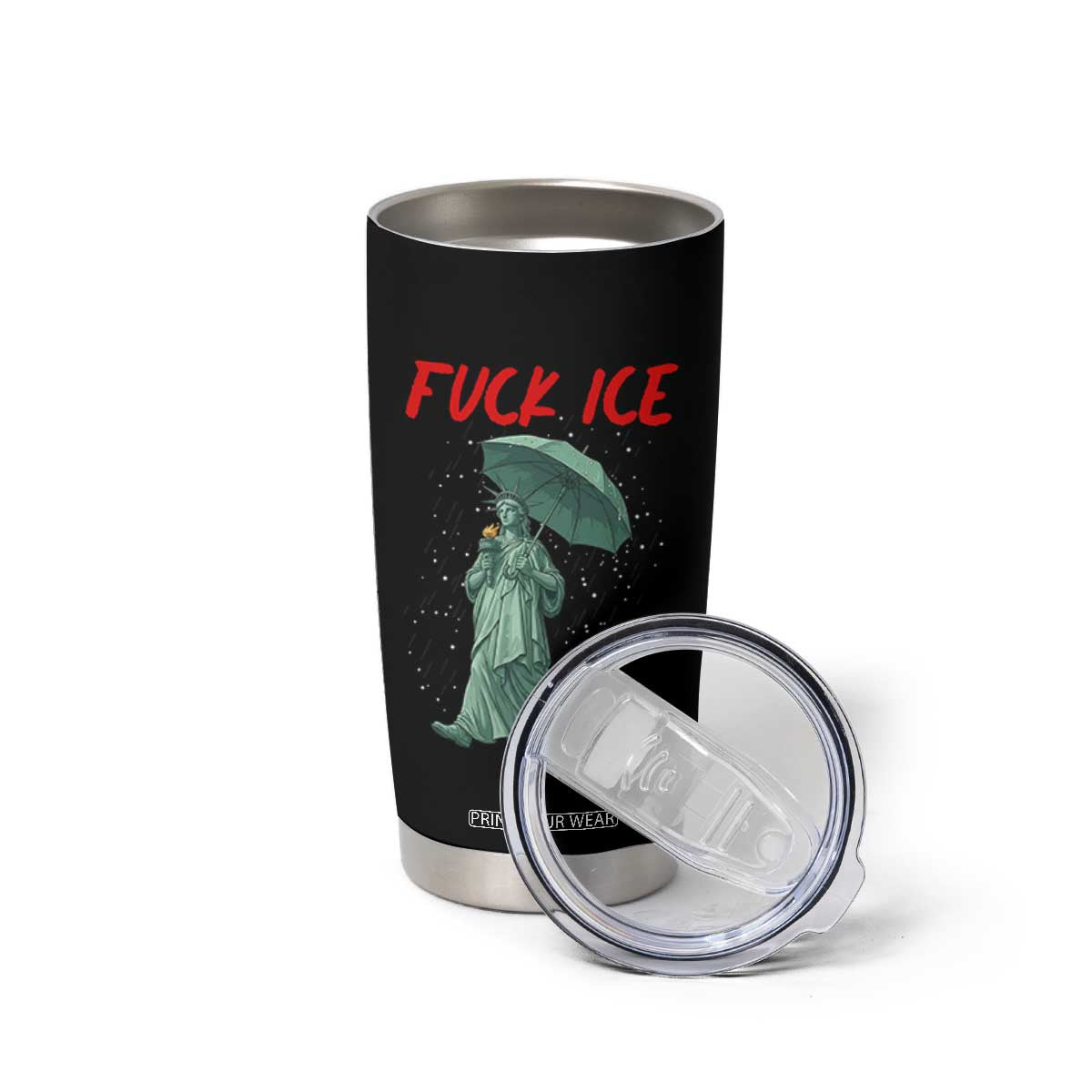 Statue of Liberty Crying Anti ICE Protest Meme Tumbler Cup TS14 Print Your Wear
