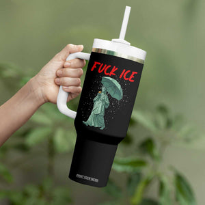 Statue of Liberty Crying Anti ICE Protest Meme Tumbler With Handle TS14 Print Your Wear