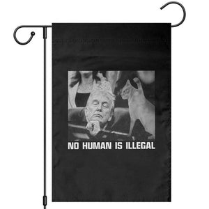 No Human Is Illegal Garden Flag Funny Cat Anti ICE Meme TS14 Black Print Your Wear