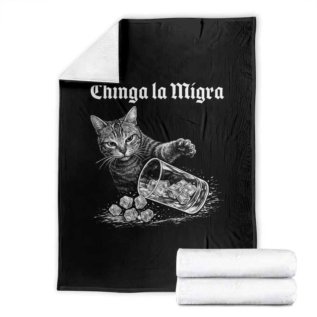 Funny Cat Anti ICE Meme Throw Blanket TS14 Black Print Your Wear