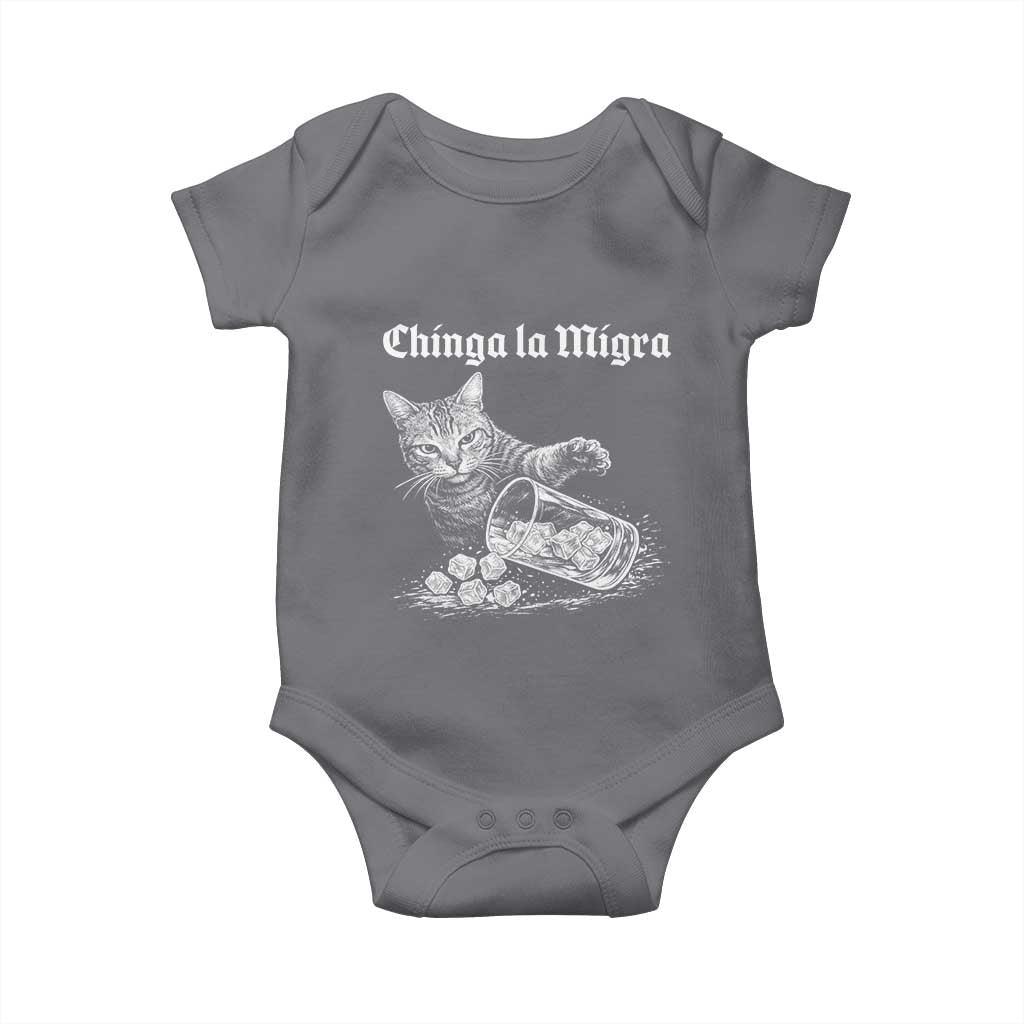 Funny Cat Anti ICE Meme Baby Onesie TS14 Charcoal Print Your Wear