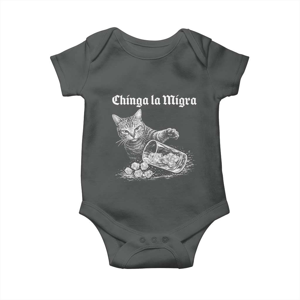 Funny Cat Anti ICE Meme Baby Onesie TS14 Dark Heather Print Your Wear