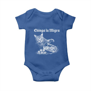 Funny Cat Anti ICE Meme Baby Onesie TS14 Royal Blue Print Your Wear