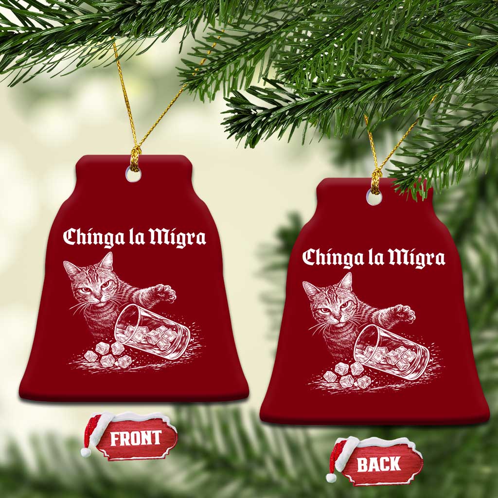 Funny Cat Anti ICE Meme Ceramic Ornament TS14 Print Your Wear