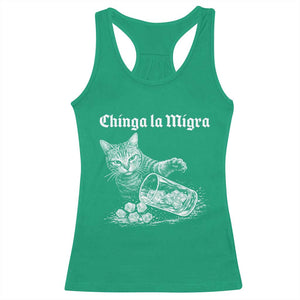 Funny Cat Anti ICE Meme Racerback Tank Top TS14 Irish Green Print Your Wear