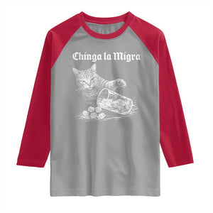 Funny Cat Anti ICE Meme Raglan Shirt TS14 Sport Gray Red Print Your Wear