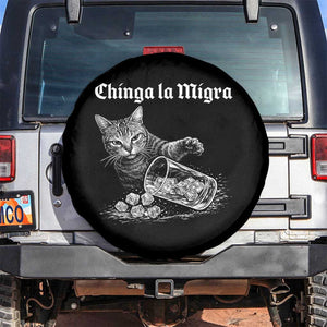 Funny Cat Anti ICE Meme Spare Tire Cover TS14 No hole Black Print Your Wear