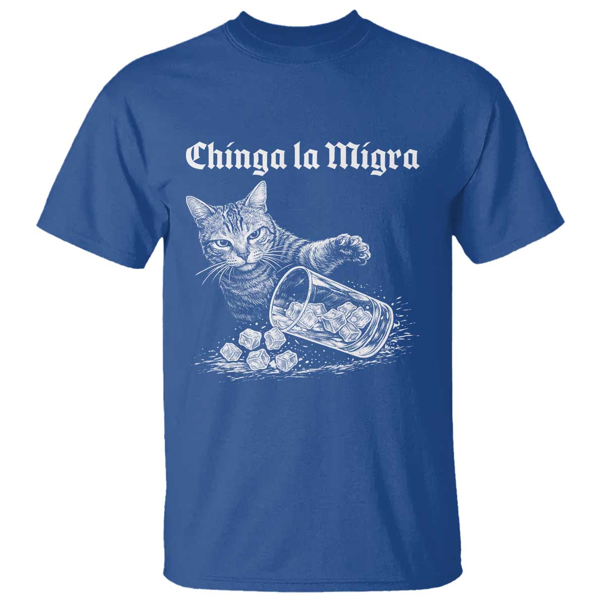 Funny Cat Anti ICE Meme T Shirt TS14 Royal Blue Print Your Wear