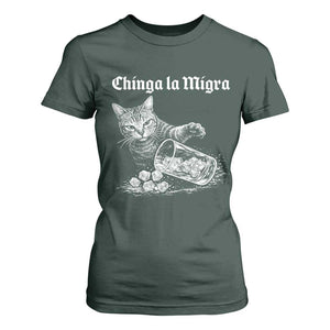 Funny Cat Anti ICE Meme T Shirt For Women TS14 Dark Forest Green Print Your Wear