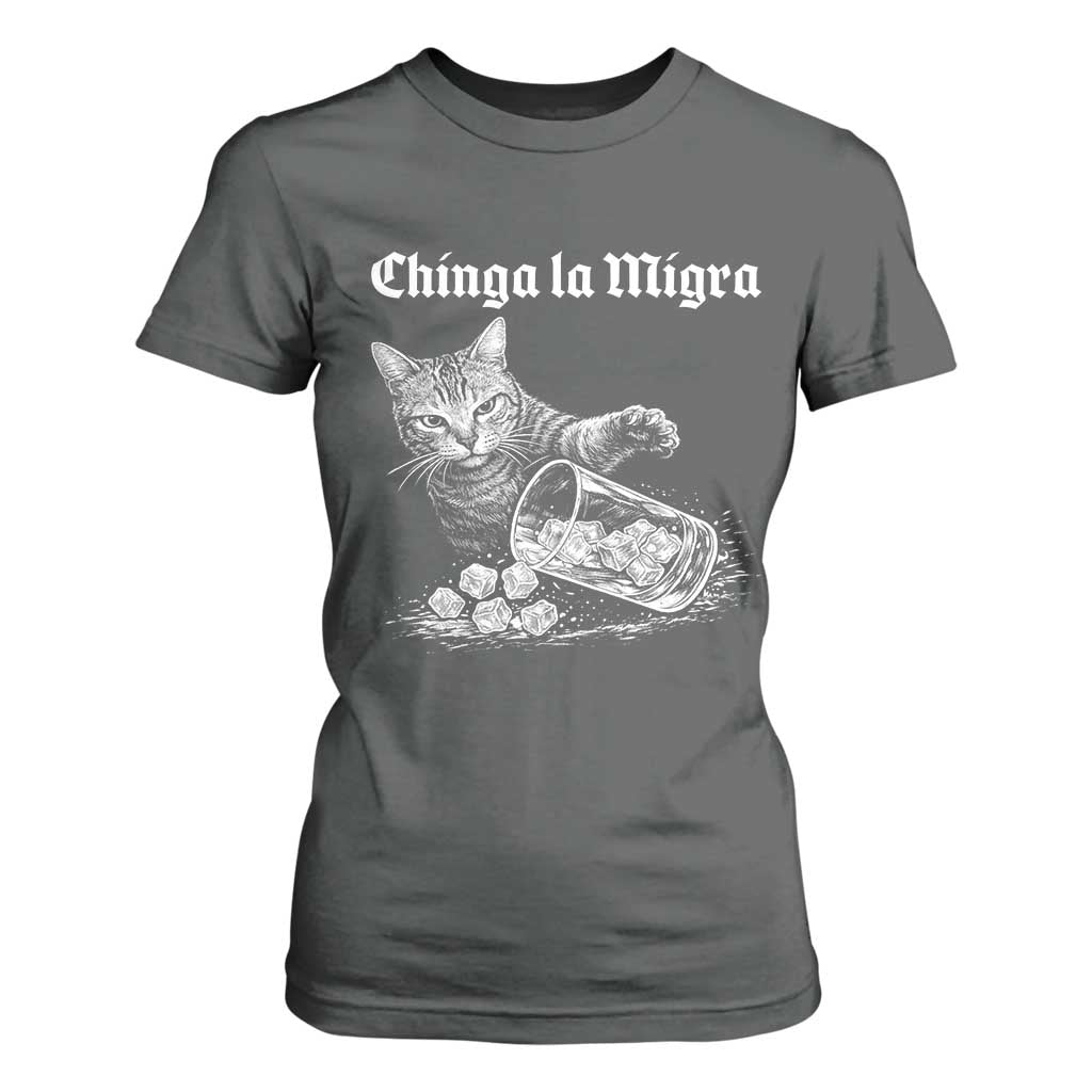 Funny Cat Anti ICE Meme T Shirt For Women TS14 Dark Heather Print Your Wear