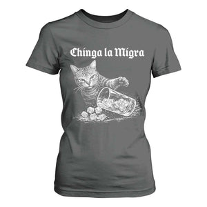 Funny Cat Anti ICE Meme T Shirt For Women TS14 Dark Heather Print Your Wear