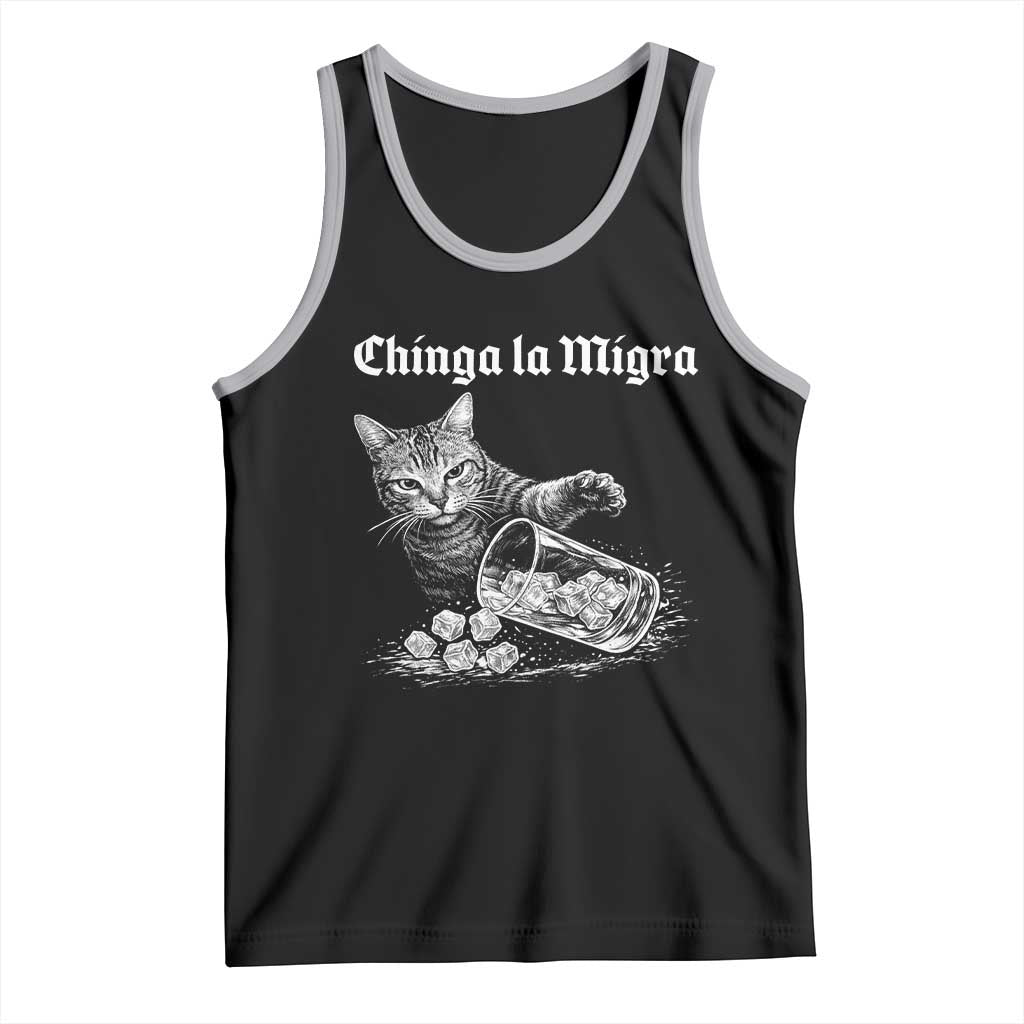 Funny Cat Anti ICE Meme Tank Top TS14 Black Athletic Heather Print Your Wear