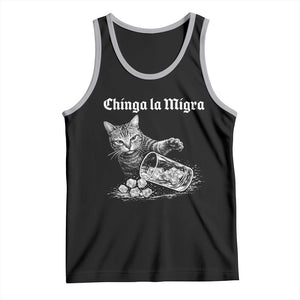 Funny Cat Anti ICE Meme Tank Top TS14 Black Athletic Heather Print Your Wear