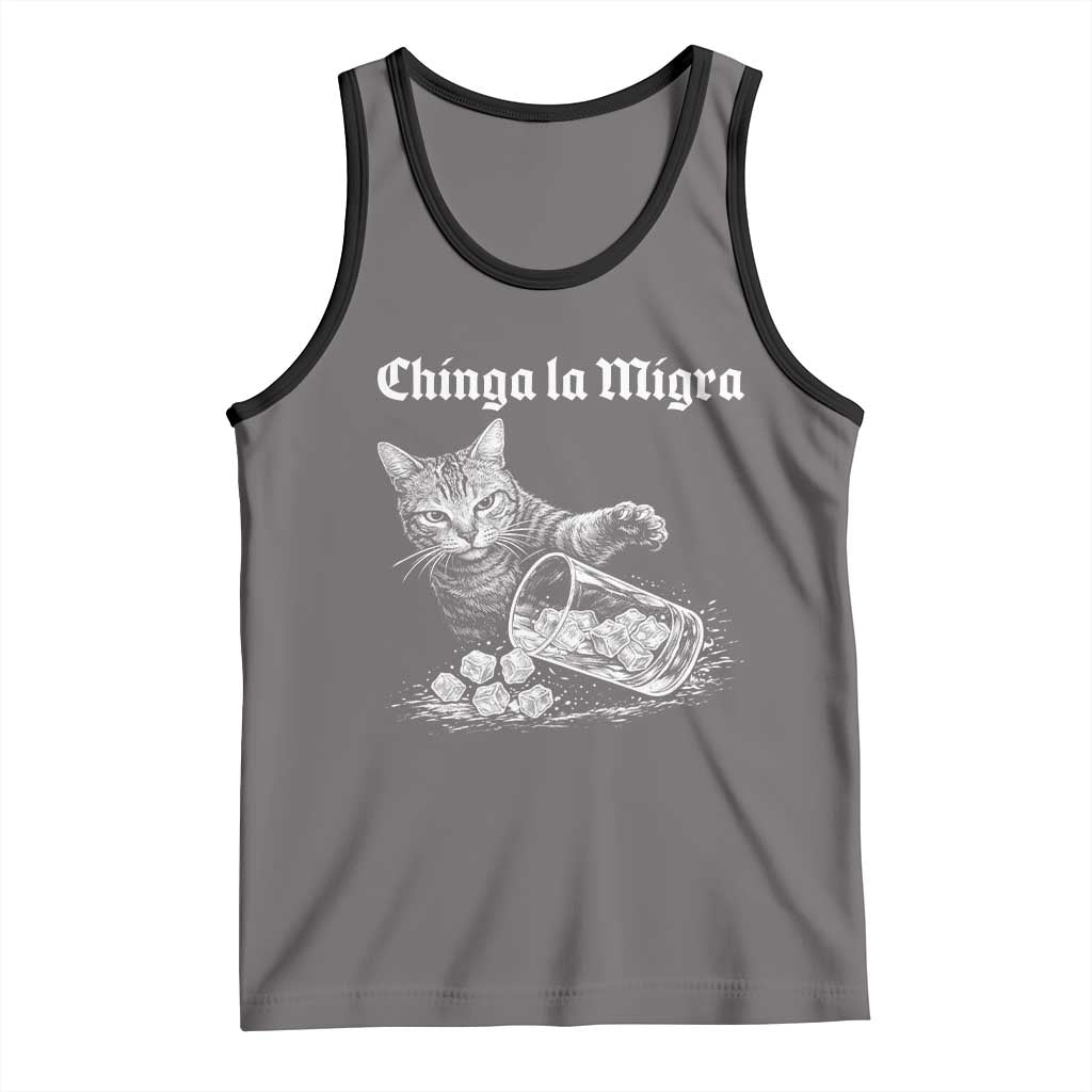 Funny Cat Anti ICE Meme Tank Top TS14 Deep Heather Black Print Your Wear