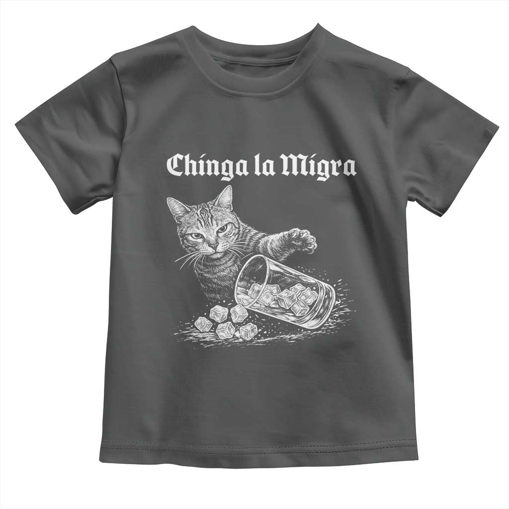 Funny Cat Anti ICE Meme Toddler T Shirt TS14 Dark Heather Print Your Wear