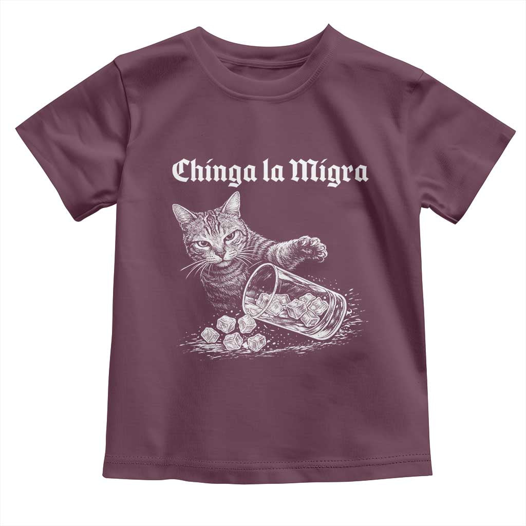 Funny Cat Anti ICE Meme Toddler T Shirt TS14 Maroon Print Your Wear