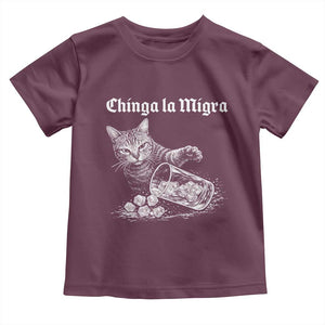 Funny Cat Anti ICE Meme Toddler T Shirt TS14 Maroon Print Your Wear