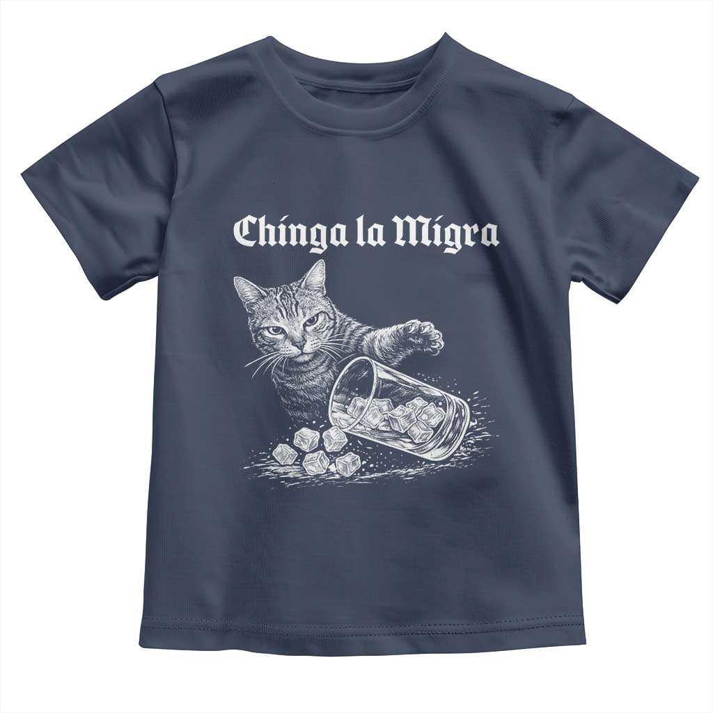 Funny Cat Anti ICE Meme Toddler T Shirt TS14 Navy Print Your Wear