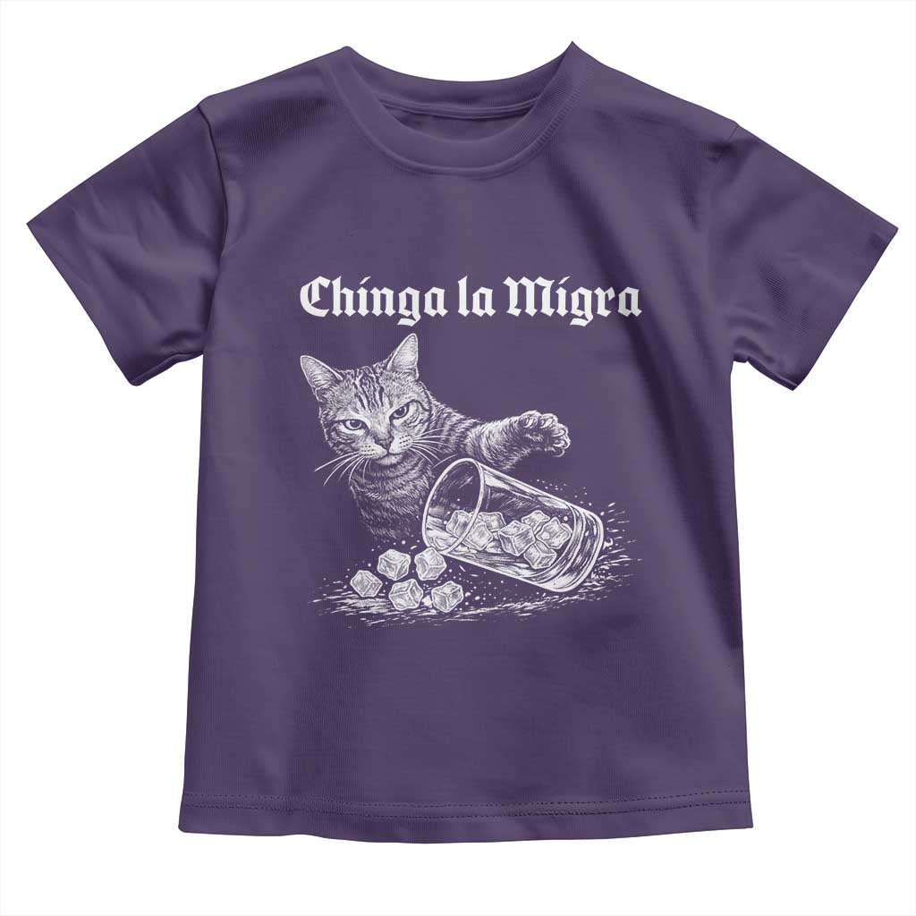 Funny Cat Anti ICE Meme Toddler T Shirt TS14 Purple Print Your Wear