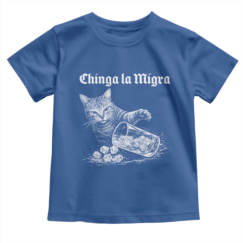 Funny Cat Anti ICE Meme Toddler T Shirt TS14 Royal Blue Print Your Wear
