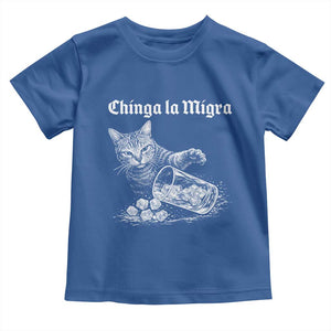 Funny Cat Anti ICE Meme Toddler T Shirt TS14 Royal Blue Print Your Wear