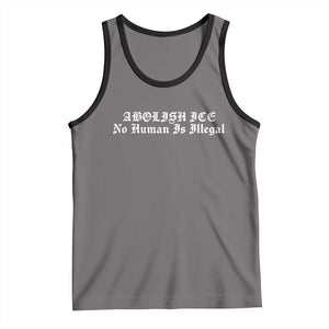 Abolish Ice No Human Is Illegal Tank Top Anti ICE Immigration Deportation Human Rights Protest TS14 Deep Heather Black Print Your Wear