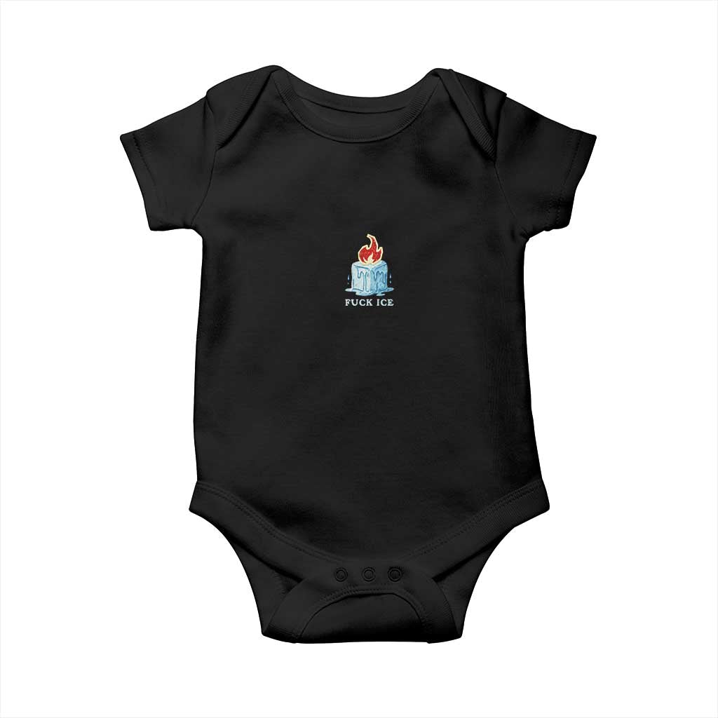 Fck Ice Baby Onesie Anti ICE Immigration Deportation Human Rights Protest TS14 Black Print Your Wear