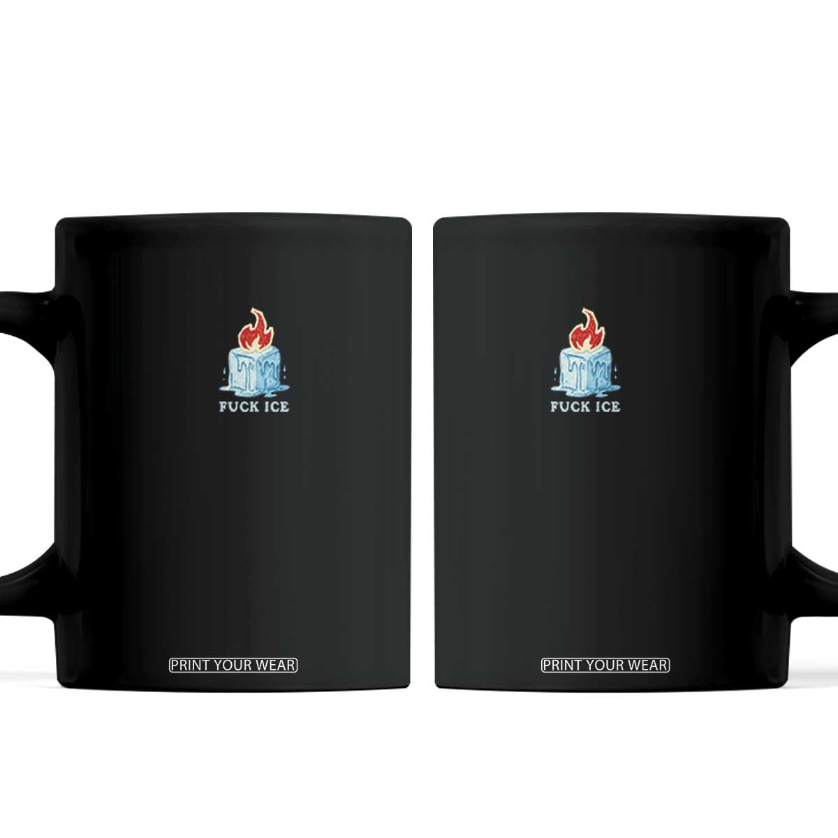 Fck Ice Coffee Mug Anti ICE Immigration Deportation Human Rights Protest TS14 Black Print Your Wear