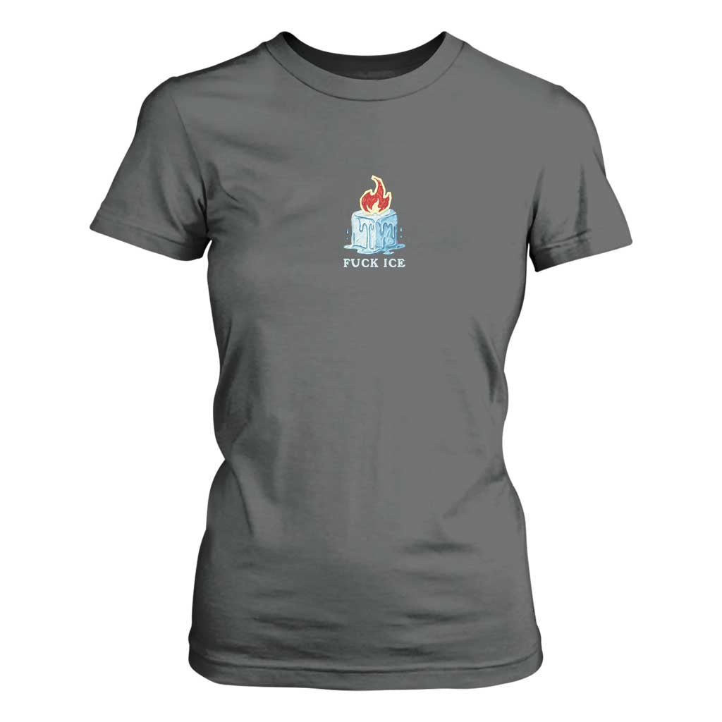 Fck Ice T Shirt For Women Anti ICE Immigration Deportation Human Rights Protest TS14 Dark Heather Print Your Wear
