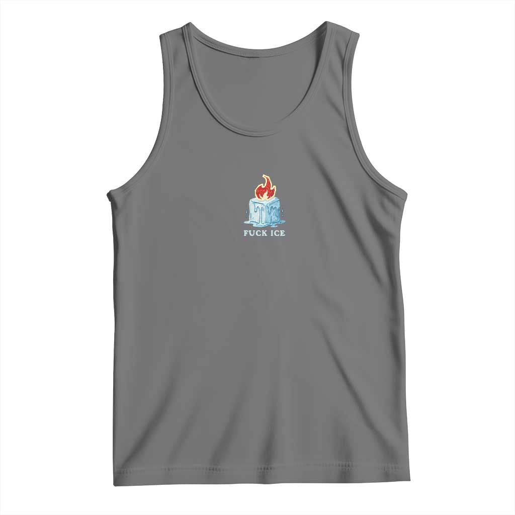 Fck Ice Tank Top Anti ICE Immigration Deportation Human Rights Protest TS14 Black Heather Print Your Wear