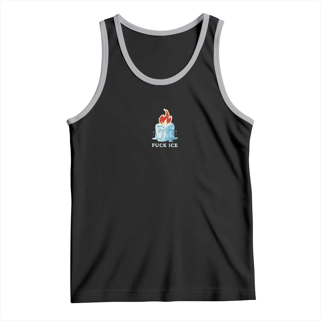 Fck Ice Tank Top Anti ICE Immigration Deportation Human Rights Protest TS14 Black Athletic Heather Print Your Wear