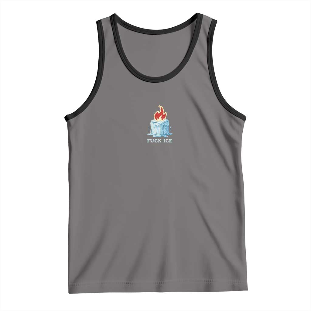Fck Ice Tank Top Anti ICE Immigration Deportation Human Rights Protest TS14 Deep Heather Black Print Your Wear