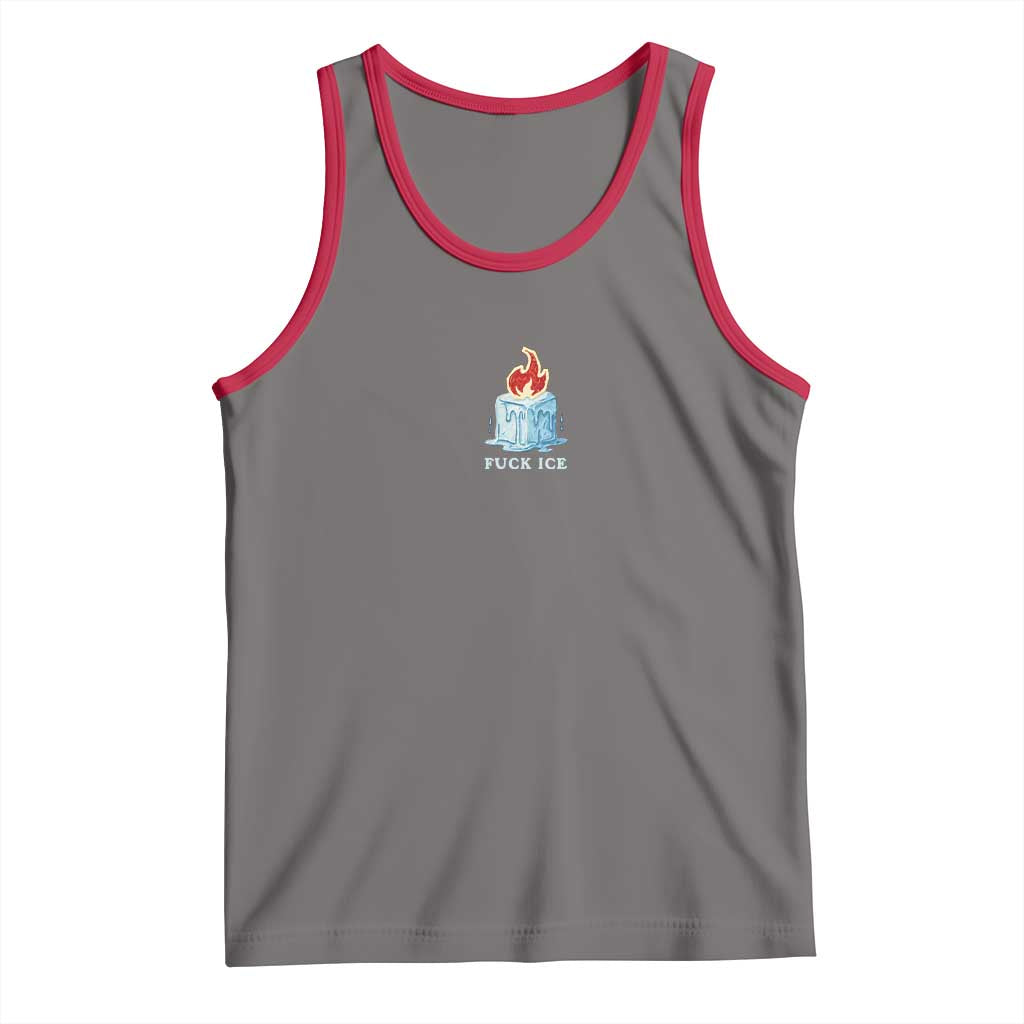 Fck Ice Tank Top Anti ICE Immigration Deportation Human Rights Protest TS14 Deep Heather Red Print Your Wear