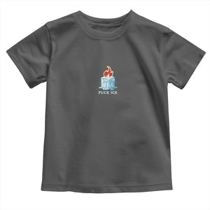 Fck Ice Toddler T Shirt Anti ICE Immigration Deportation Human Rights Protest TS14 Dark Heather Print Your Wear
