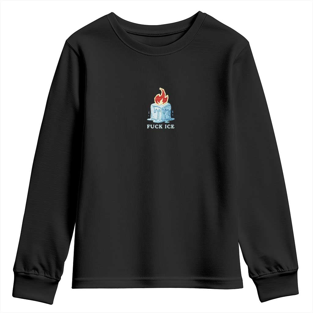 Fck Ice Youth Sweatshirt Anti ICE Immigration Deportation Human Rights Protest TS14 Black Print Your Wear
