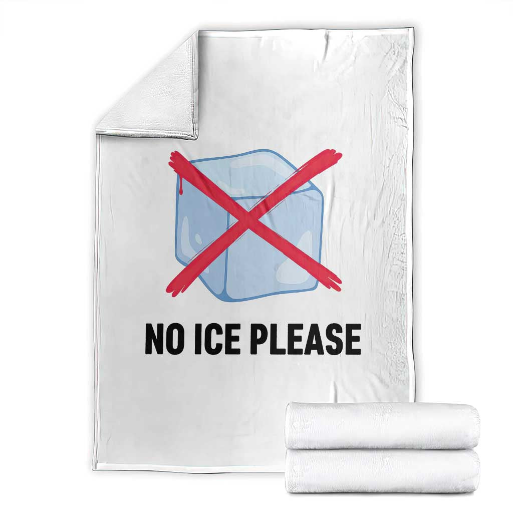 No Ice Please Throw Blanket Subtle Anti ICE Deportation Human Rights TS14 White Print Your Wear