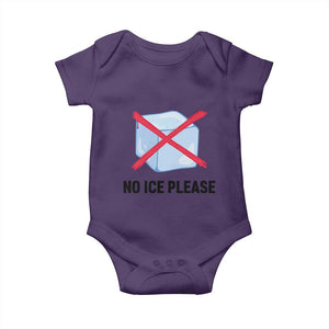 No Ice Please Baby Onesie Subtle Anti ICE Deportation Human Rights TS14 Purple Print Your Wear