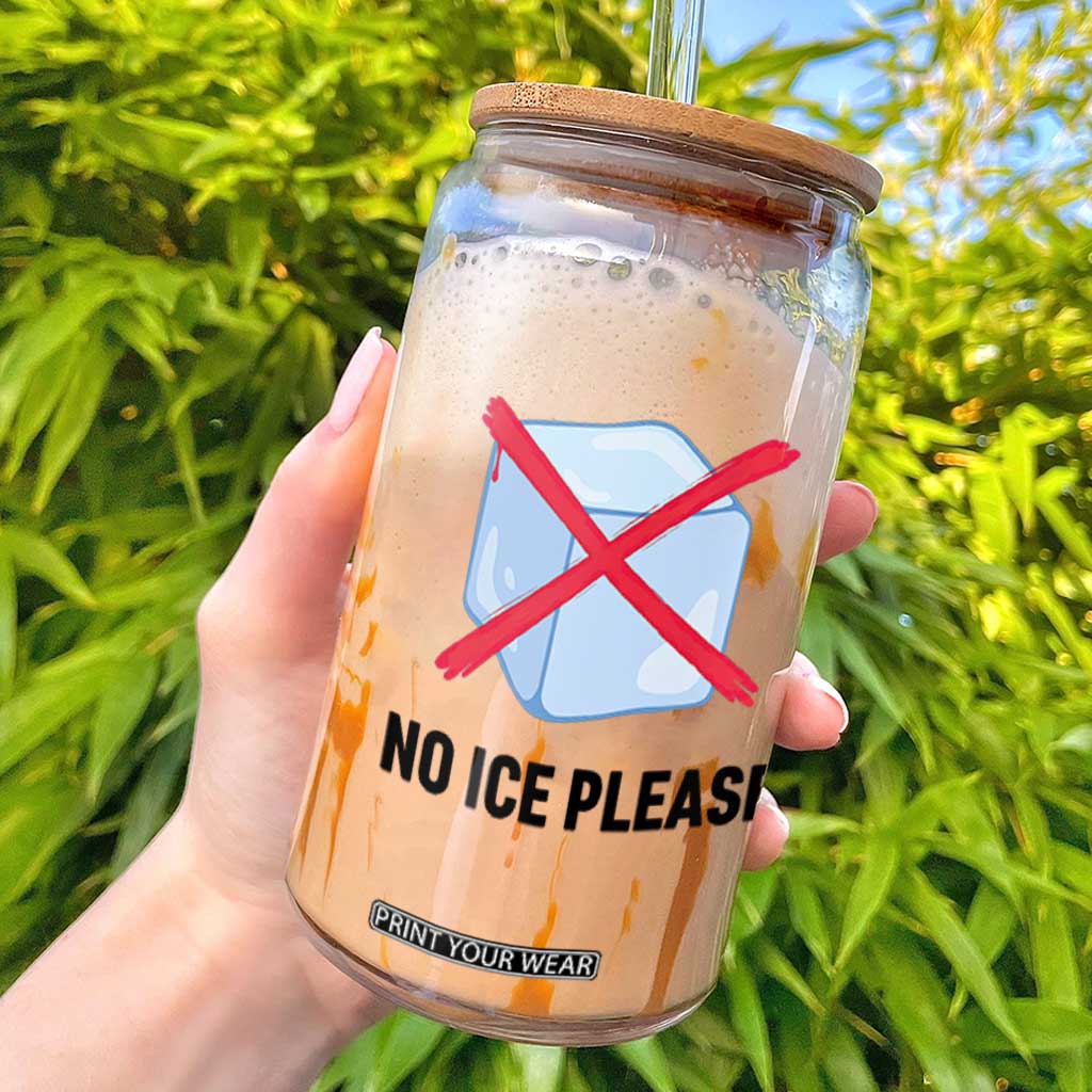 No Ice Please Glass Can Subtle Anti ICE Deportation Human Rights TS14 White Print Your Wear