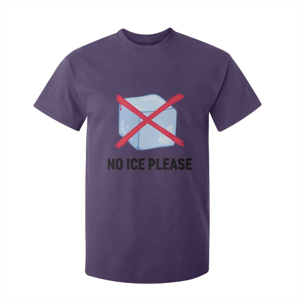 No Ice Please T Shirt For Kid Subtle Anti ICE Deportation Human Rights TS14 Purple Print Your Wear