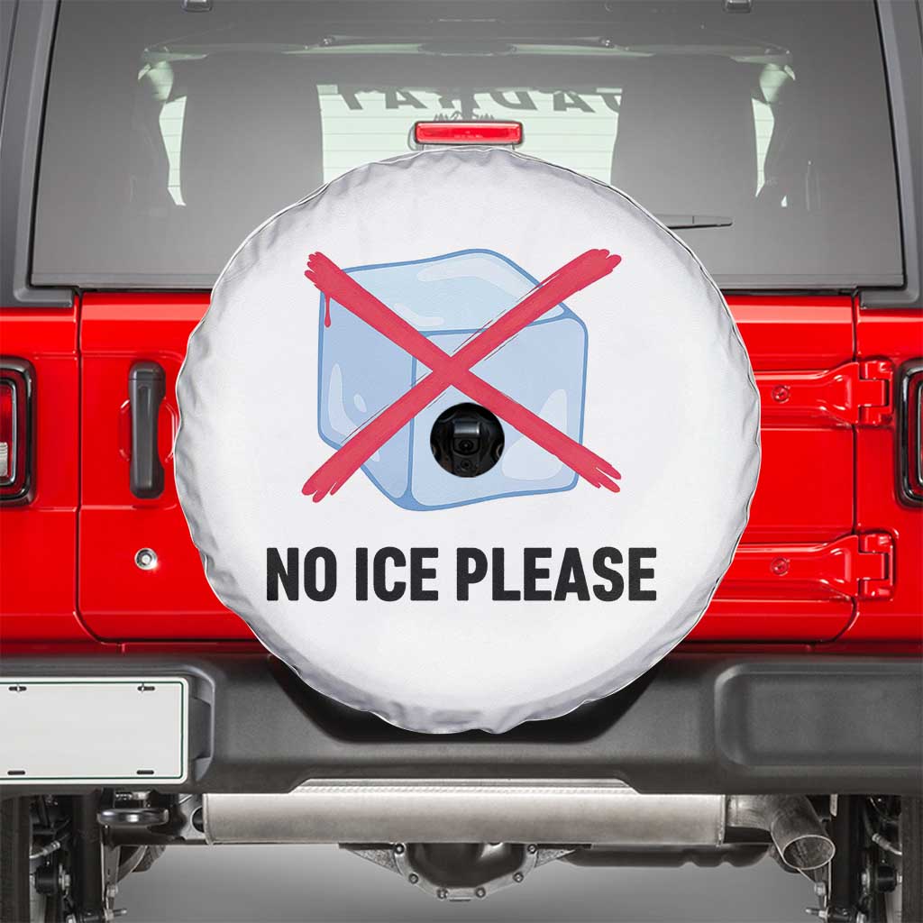 No Ice Please Spare Tire Cover Subtle Anti ICE Deportation Human Rights TS14 White Print Your Wear