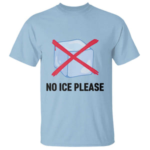 No Ice Please T Shirt Subtle Anti ICE Deportation Human Rights TS14 Light Blue Print Your Wear
